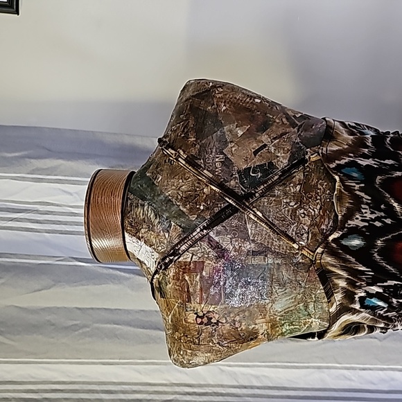 Cotton Candy Tribal Long Dress with thin Straps - Picture 4 of 8